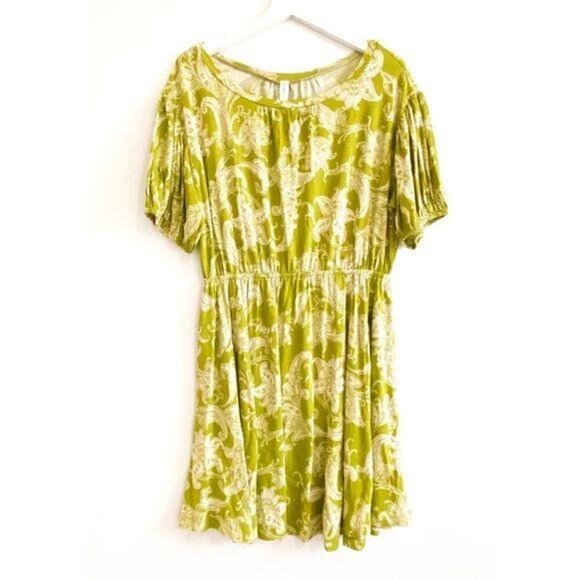 Anthropologie Mini Dress, Size M,‎ Green base, NWT - Picture 3 of 14